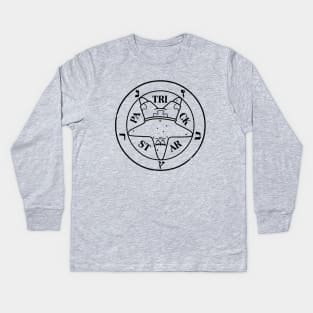 Patrick Star pentagram Kids Long Sleeve T-Shirt